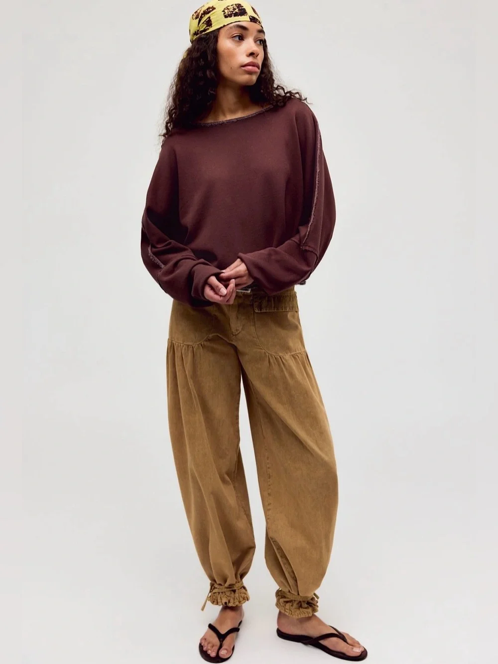 NWT FREE PEOPLE WE THE FREE TO THE EAST PULLOVER SHAVED CHOCOLATE